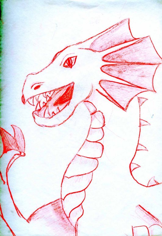 By Ramoth
Okay, 10 minutes to draw the dragon, 5 for shading. Pretty good for that time, I think.
