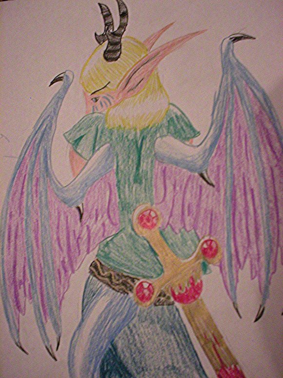 By Dragonfire
My other self portrait. I don't know why I drew this one. But I like it.
Keywords: Anthropomorphic