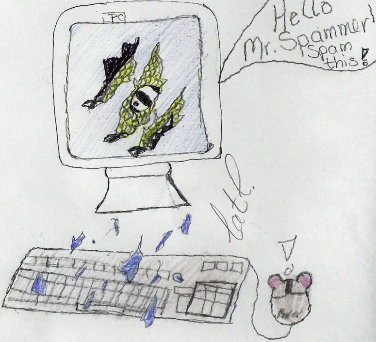 Spammer Control - By CatC
I drew this just for the heck of it and thought what if we had a new method of spammer control :lol: So hope ya like it.
Keywords: Eye