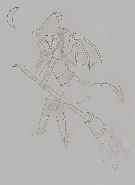 By babydrgn
im in such a halloween mood! >=D i luv halloween! i drew soooo many witches and if you look closely you can see a witch on the other side of the paper xD
Keywords: Anthropomorphic