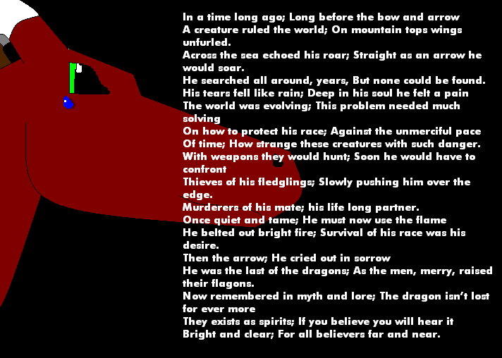 The Last Dragon - By CatC
I wrote this straight out of my mind it was like my pen was writing it, but anyways hope you like it! :D
Keywords: Head