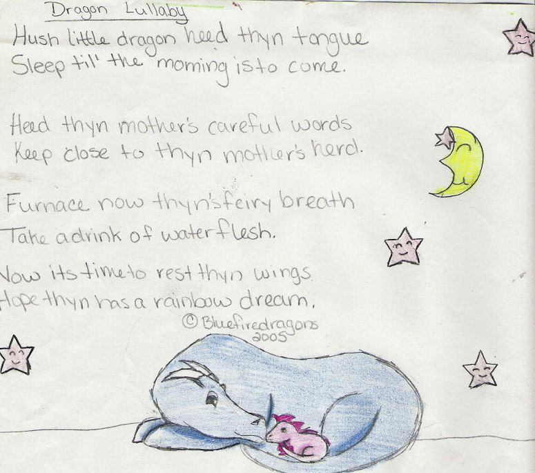 Good Night Little One - By Catc
This is a poem that was written by Bluefiredragons c. 2005. I read it and thought it would make a good picture. So here it is hope ya like it! :D
